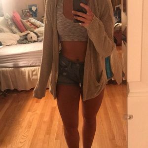 boohoo tan cardigan with pockets